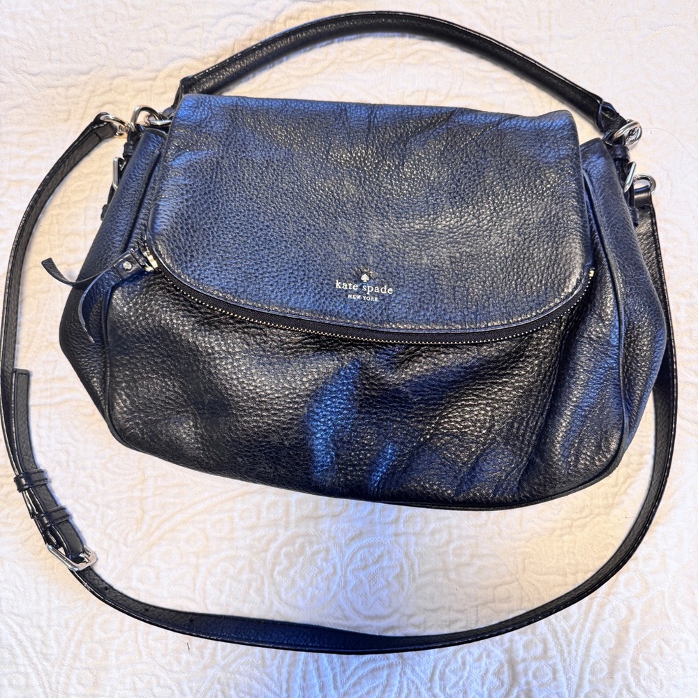 Kate Spade Devin/ Cobble Hill Black Pebbled Leather Shoulder Bag